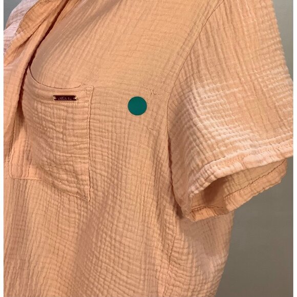 Womens XL Cotton Gauze Button-Down Shirt & Short Loungewear Casual JASON WU - Picture 6 of 13